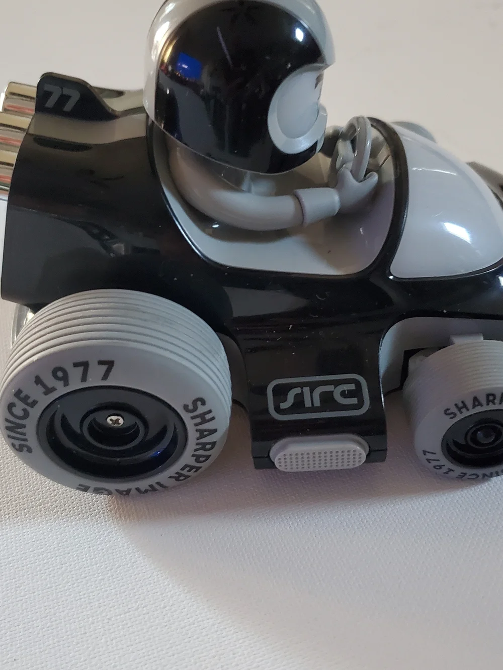 Sharper Image Glow RC Battle Cars — Black & White with Red & Blue LEDs